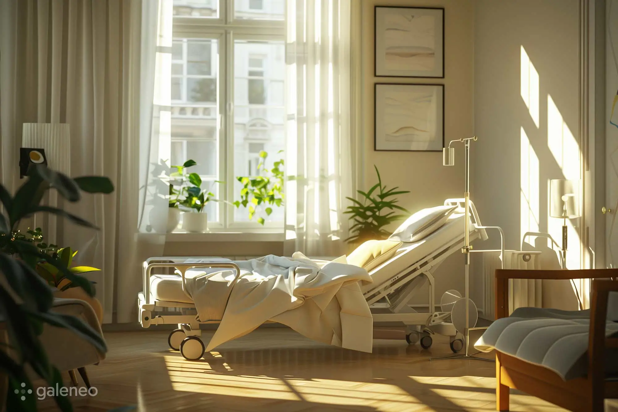 Cama articulada en casa
